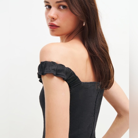 Reformation Filis Denim Mini Dress - 4 - Picture 2 of 4